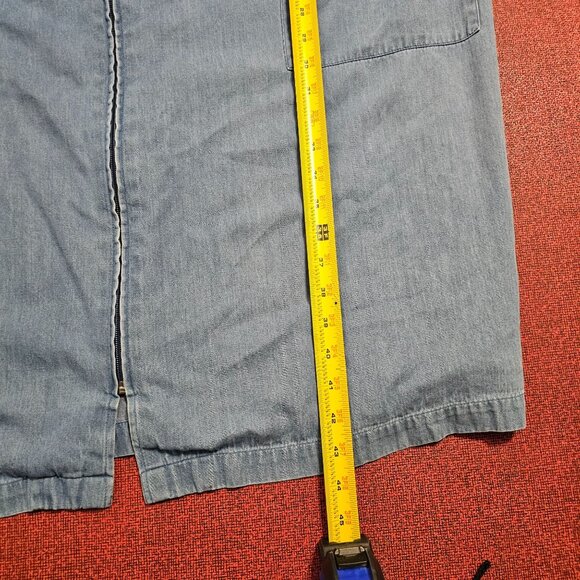 Go Softly Patio Dress 1X Pink Embroidered Zip Front Apron Pockets Cottagecore - Picture 8 of 10